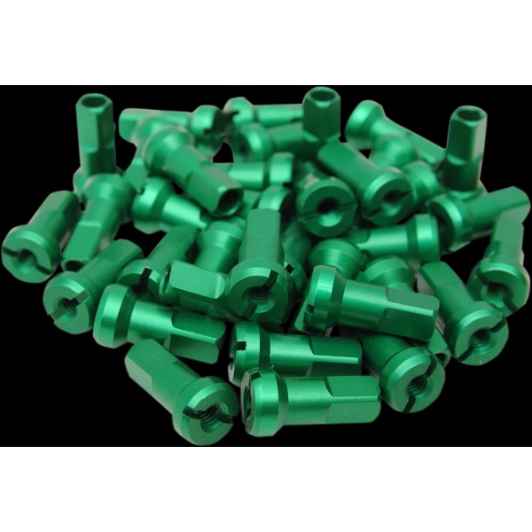 Moose Racing MX1 Billet Spoke Nipples Green 9 Gauge 0211-0202