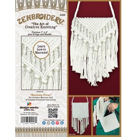 Design Works Crafts Purse Macrame Kit, White
