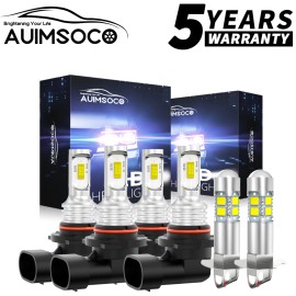 AUIMSOCO For Toyota Highlander 2001 2002 2003 6X LED Headlight Bulb Hi/Lo Beam+Fog Light