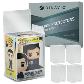 Dinavio Crafthouse Premium 0.7mm Heavy Duty Plastic Funko Pop Protector Compatible with Funko POP! 4" Inch Figures - Ultra Thick 0.7mm, Crystal Clear, UV Protection, Scratch Resistant (5 Pack)