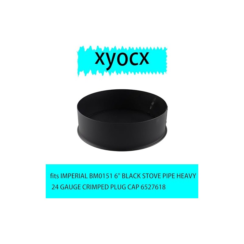 xyocx Replacement BM0030 Black Matte 24 ga. Steel Pipe End