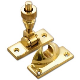 Solid Brighton Sash Fastener 55mm for Sliding Sash Window + Screws (4, Polished Brass)