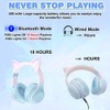 Usoun Kids Headphones,Cat Ear Led Light Bluetooth Kids Headphones with