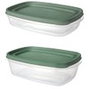 Utenselux Rubber Maid Storage Containers, Easy Find Lids, Blue Spruce,