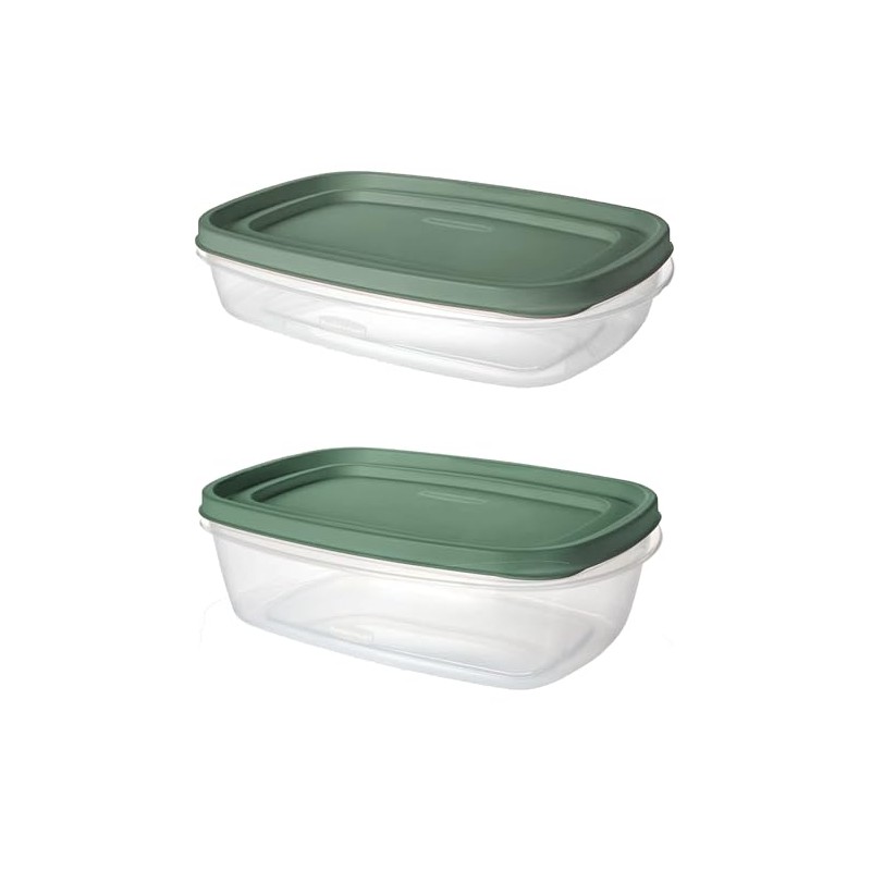 Utenselux Rubber Maid Storage Containers, Easy Find Lids, Blue Spruce,