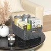 Kekow Paquete de 4 cesta de almacenamiento de plástico gris,