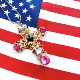 JIAMIN Guardian Angel Charm for Hanging Cross for Car Car Rear View Mirror Pendant for Home Vehicle Interior Accessories (Pink)