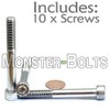 MonsterBolts - M8 x 70mm Socket Head Screws, DIN 912,