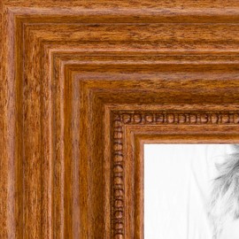 ArtToFrames 7x11 Inch Brown Picture Frame, This 1.25 Inch Custom Wood Poster Frame is Honey - Comes with Regular Glass and Corrugated Backing (2WOM0066-81375-YHNY-7x11)