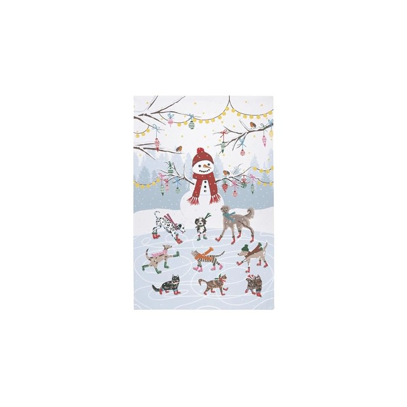 Ulster Weavers Cats & Dogs 100% Cotton Christmas Tea Towel,