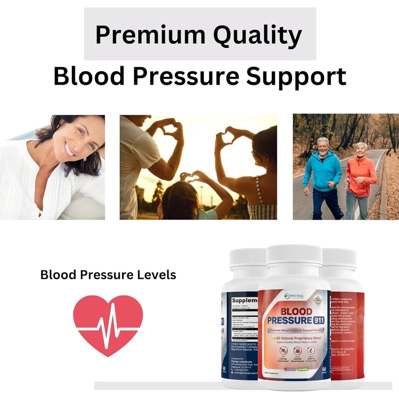 Phytage Labs Blood Pressure 911 Premium Supplement - BP Support