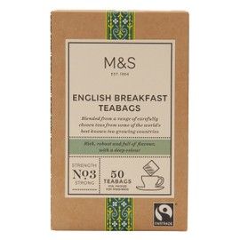 MARKS & SPENCER - ENGLISH BREAKFAST 50 TEABAGS - 125G