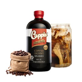 Cappio Cold Brew Coffee, 6-Pack of 16 oz Bottles – Bold, Smooth, Low-Acidity Made with 100% Arabica Beans, Perfect for Iced or Hot Coffee