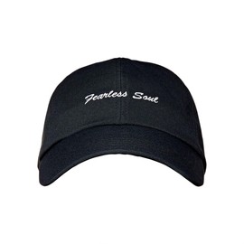 Red by Kiss Satin-Lined Baseball Cap, Comfortable Fit Adjustable Hat, Hair Protection Unique Designs (Fearless Soul)