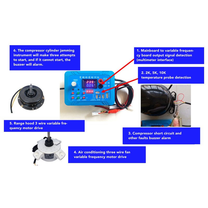 Inverter Refrigerator Tester Variable Frequency Board Testing Instrument Solenoid Valve