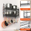 VyGrow 28 Inch Pot Rack Wall Mounted, 2 Tier Pots