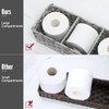 [Larger Compartments] Toilet Tank Topper Paper Basket - Multiuse Hand