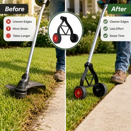 Adjustable Trimmer Support Wheel for Lawn Edging – Universal Auxiliary Roller for Controlled Garden Cutting