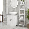 kleankin Pedestal Sink Storage Cabinet, Under Sink Cabinet with 2