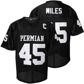 Boobie Miles Jersey, 45 Permian Friday Night Lights Football Jersey White Black S-XXXL (Large, Black)