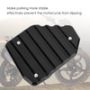 Black Motorcycle Kickstand Extension Plate Aluminium Alloy Side Stand Enlarger