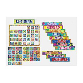 Fun Express Spanish Classroom Calendar Bb Set - 83 Pieces - Educational and Learning Activities for Kids