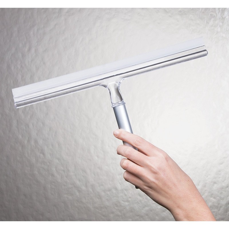 iDesign Metra Ultra Rustproof Aluminum Bathroom Shower Squeegee with Suction