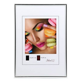 Ideal Trend Plastic Picture, Photo Frame, 10 x 15 cm up to 50 x 70 cm, Silver, 40x60