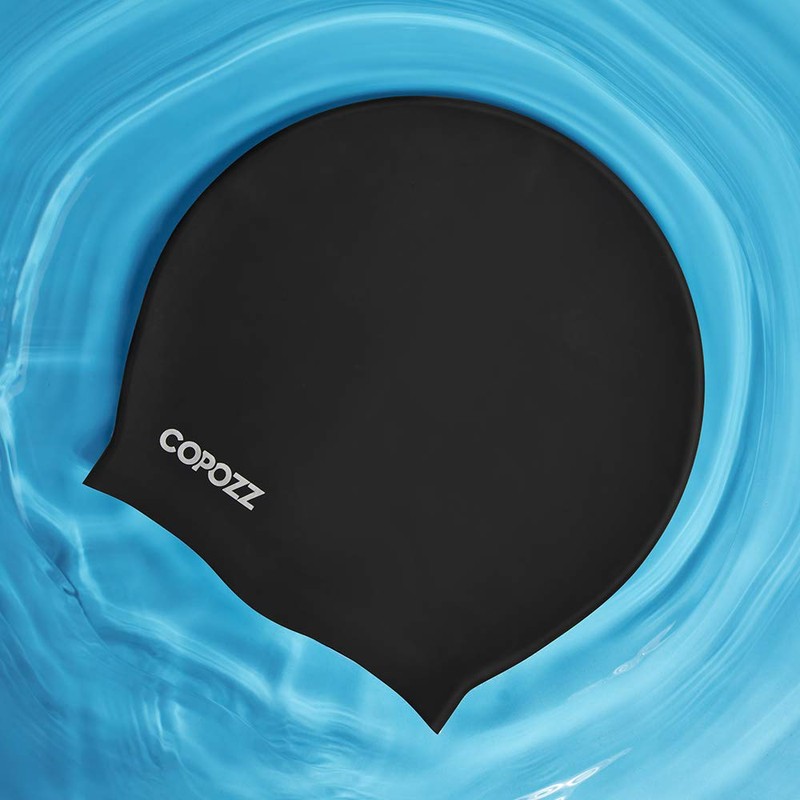 COPOZZ Extra Large Swim Cap, Designed for Long Hair Braids