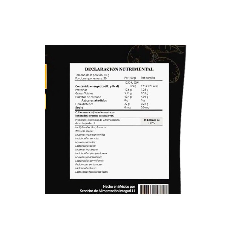 BEBIDA DORADA CON PROBIOTICOS 200 G