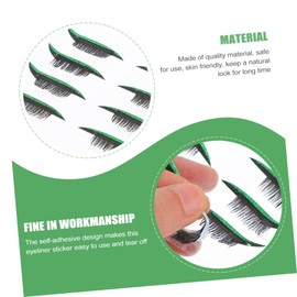 FRCOLOR Elegant False Eyelashes Eyeliner Stickers for Women Men Temporary Makeup Tape for Birthday Parties 4 Sets