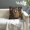 Numaxy William Morris Leopard Throw Pillow Velvet Pillowcase Home Set