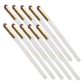 Baluue 10pcs Angled Concealer Brushes Eye Makeup Brushes for Smooth Application Ergonomic Design for Easy Use for Lipstick Eye Shadow and More