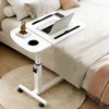 onaner Laptop Table for Couch,Height Adjustable Moving Desk with Wheels