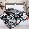 Halloween Black Gothic Throw Blanket Pumpkin Crow Festival Themed Blanket