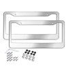 Chrome Stainless Steel Metal License Plate Frame Tag Cover With
