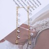 Iaceble Sparkling Cz Droplet Dangle Earrings Long Crystal Tassel Earrings