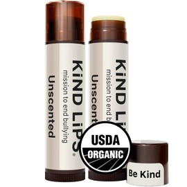 USDA Organic Unscented Lip Balm 2 Pack – 100% Natural, Hydrating Lip Care with Beeswax & Coconut Oil – Moisturizing Balm for Dry, Chapped Lips, Non-Toxic Chapstick for Women, Men, Kids, Sensitive Skin