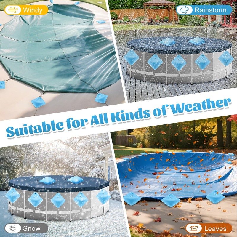 TAINAT 20 Pack Pool Cover Weights with Hooks,Heavy Duty Winter