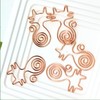 100Pcs Cute Paper Clips Rose Gold Cat Shape Anti Slip