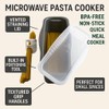 Microwave Pasta Cooker with Built-in Portion Tool – BPA-Free, Non-Stick