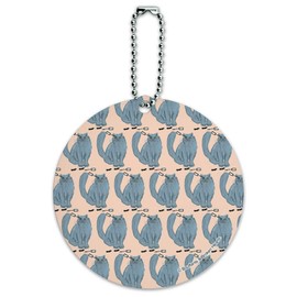 Mascara Cat Round Luggage ID Tag Card Suitcase Carry-On