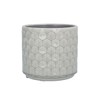Gisela Graham Grey Honeycomb Ceramic Pot Cover Small
