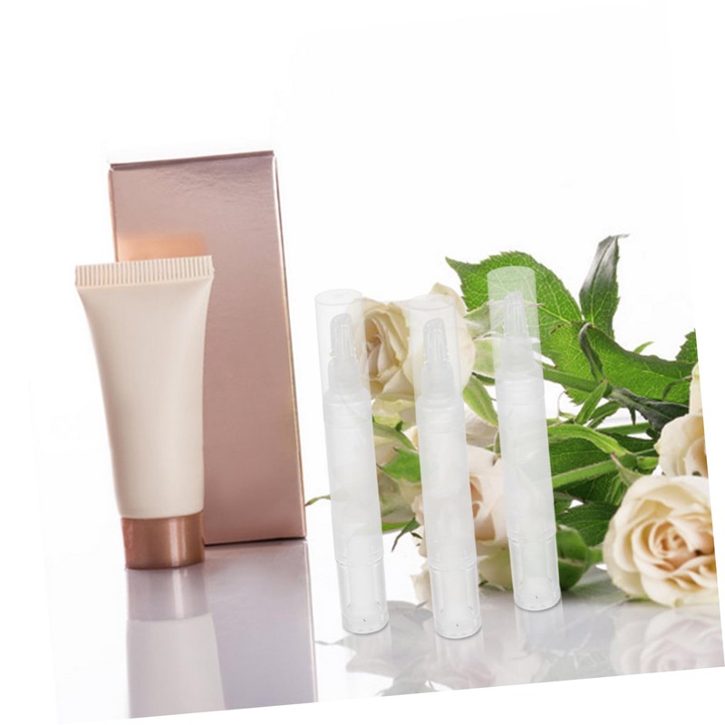 TOVINANNA 3pcs Refillable Nail Oil Pen Transparent Cuticle Oil Applicators