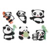 GLOGLOW Panda Embroidery Patch 6 Panda Iron on Patches for