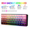 Snpurdiri 60% Wired Gaming Keyboard, 61 Keys RGB Backlit Ultra-Compact
