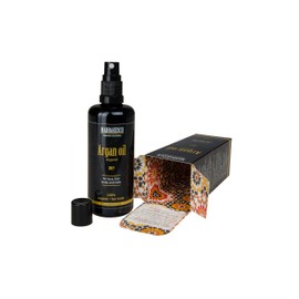 Marrakesh Organic Argan Oil Cold Pressed 100 ml with Syringe Attachment 100% Pure Organic Native Vegan Face Oil Organic Cosmetics for Body, Hair, Skin & Nails Argan Oil I Organic, Anti-Ageing Cruelty