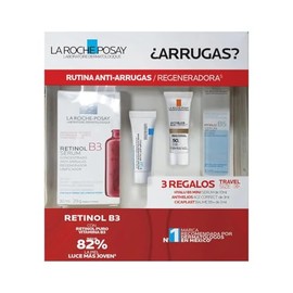 La Roche-Posay Kit Anti-Arrugas, Sérum Retinol B3 30ml + 3 Regalos Tamaño Viaje, Regenerador