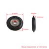CNBTR 40x8x6mm Black Steel Plastic Coated Ball Bearing Pulley Wheel