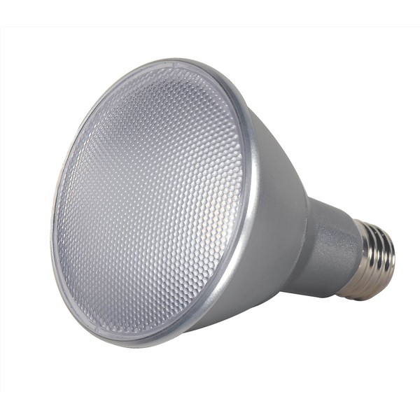 6 Pack Satco S9426 13 Watt Dimmable 3000K Warm White LED Par30 Long Neck Reflector Flood Light Bulb - Medium Base (75w Equivalent)